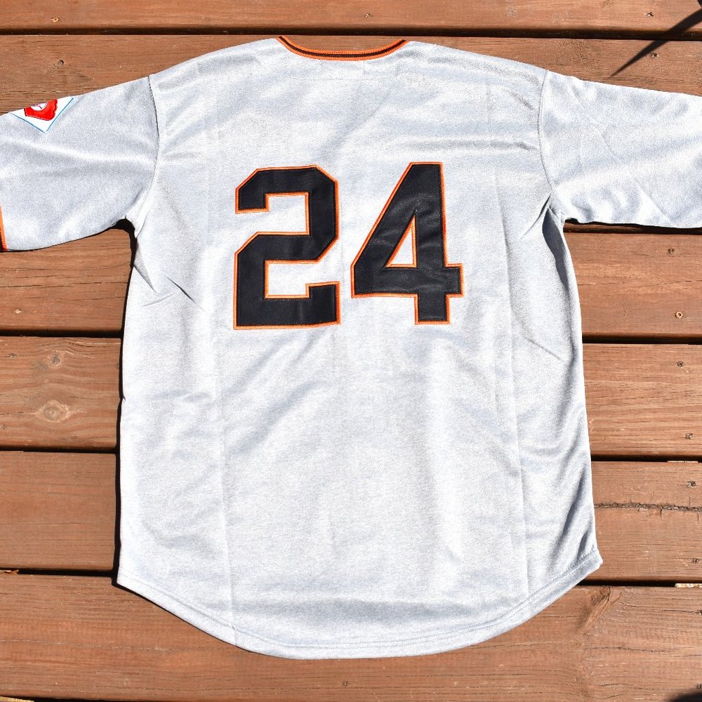 New Willie Mays Gray Heavyweight New York Mets Giants Baseball Jersey Men's Size